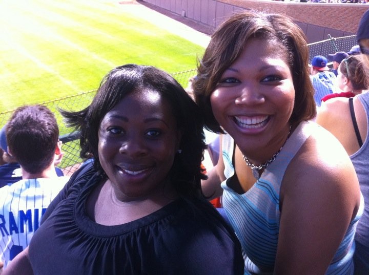 Tiffany Curry and Courtney Johnson Rose at YPN Night out at Wrigley Field.