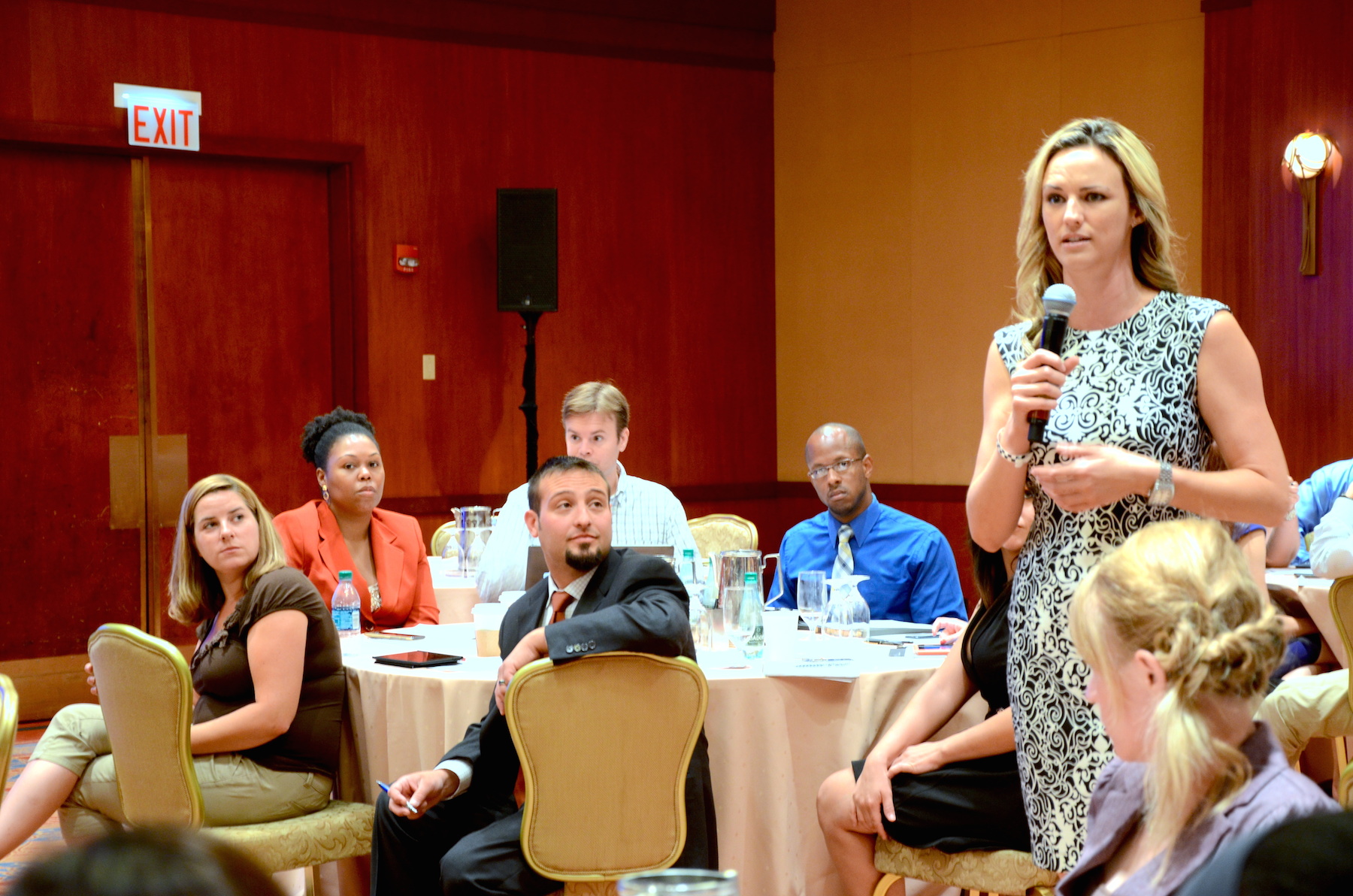 Erin Steele, 2014 Bay East YPN Vice Chair, explains her perspective as an affiliate member of YPN. (Photo by Meg White)