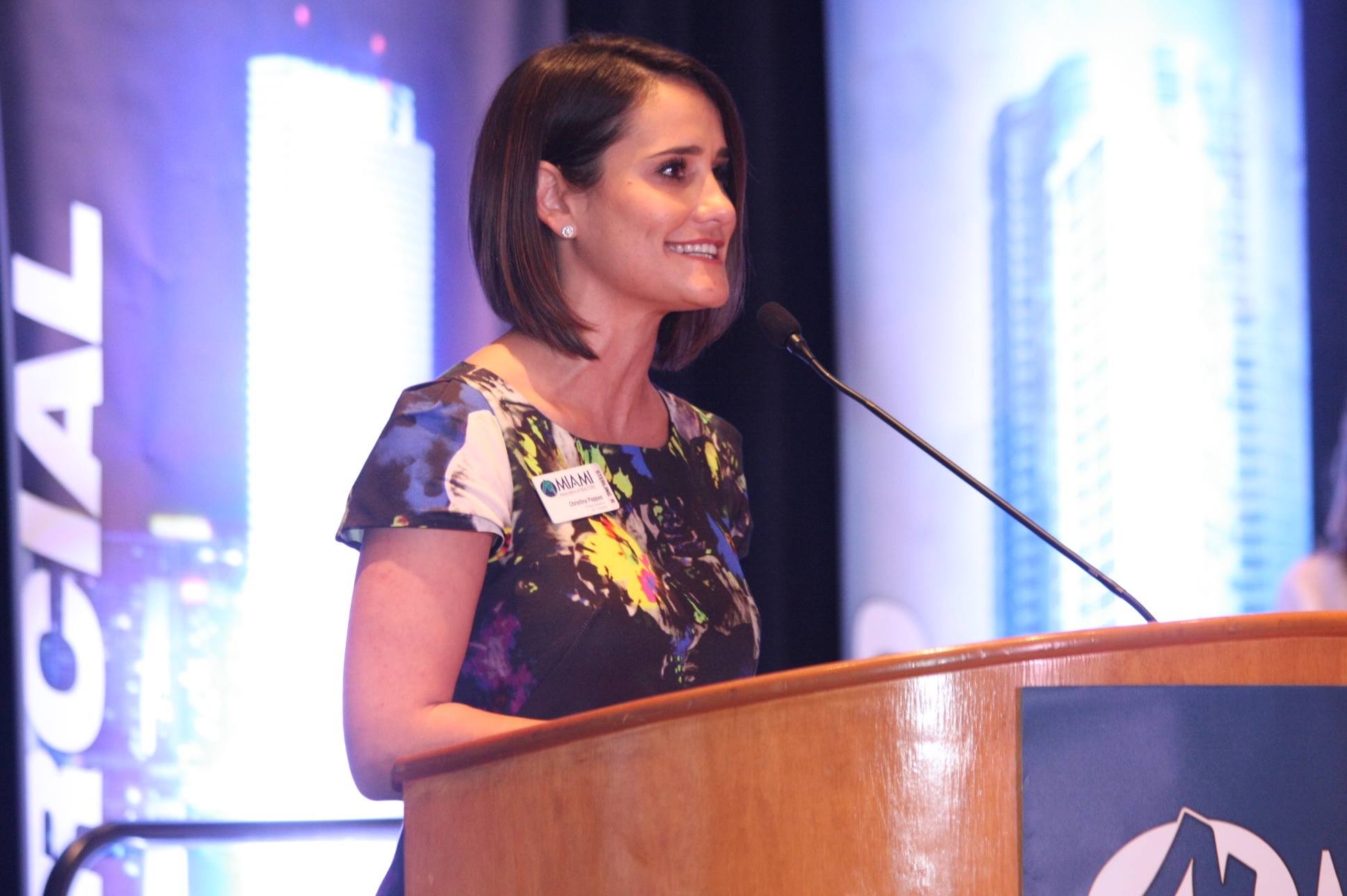 Christina Pappas at her 2017 inaugural as president of the MIAMI Association of REALTORS®